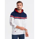 Ombre Men's tri-color hoodie - white Cene