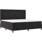  Krevet s opruga kutije s LED trakama Crna 200 x 200 cm Baršun | shoptok.hr