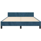  Okvir za krevet s uzglavljem tamnoplavi 140x200 cm baršunasti | shoptok.hr
