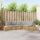  Set vanjskih sofa s jastukom 6 Komad Bijela i svjetlosiva | shoptok.hr