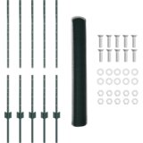  Stupovi za ograde 5 kom U-kanal zelena 100 cm čelik | shoptok.hr