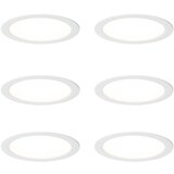 QAZQA Komplet 6 vgradnih reflektorjev belih 14,5 cm vključno z nastavljivimi LED diodami v Kelvinih - Stephanie | Shoptok.si
