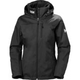 Helly Hansen Women's Crew Hooded Midlayer Sailing Jacket Black L Cene