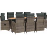  Vanjski set za objedovanje 9 kom. Svijetlo siva i tamno siva | shoptok.hr