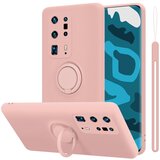 Cadorabo Ohišje, združljiv s Huawei v tekoči roza barvi - zaščitni pokrov iz fleksibilnega silikona TPU z obročem, (20587253) | Shoptok.si
