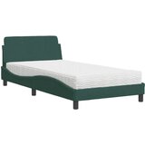 vidaXL Postelja z vzmetnico temno zelena 100x200 cm žamet, (21216615) Cene