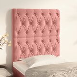  Uzglavlje roza 80x7x118/128 cm baršunasto | shoptok.hr