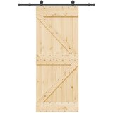  Klizna vrata NARVIK 85 x 210 cm (152,5 cm) Prirodna i crna | shoptok.hr