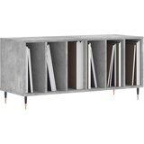 vidaXL Omarica za gramofonske plošče betonsko siva 100x38x48 cm les | Shoptok.si