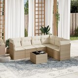 vidaXL 7-dijelni set vrtnih sofa od poliratana s jastucima bež | shoptok.hr