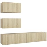  4-dijelni set TV ormarića boja hrasta sonome konstruirano drvo | shoptok.hr