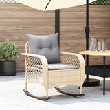 Maison Chic Vrtni gugalni stoli - Stol za vrt z blazinami bež poli ratan JS261, (21877338) | Shoptok.si