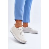 VINCEZA Leather Women's Sports Sneakers Beige Lalnai | shoptok.hr