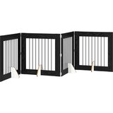  Vrata za pse z stojali 4 pcs Črni hrast 80 x 80 cm, (5000232801) | Shoptok.si