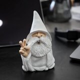 Generic Fun Wizard Dwarf Statue Victorious Old Man with White Beard - Tabletop and Window Courtyard Art Decoration, Outdoor Statue, (21065460) Cene