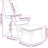  Stolica za ljuljanje s osloncem za noge od tkanine tamnozeleno | shoptok.hr