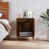 vidaXL Nočna omarica dimljen hrast 40x35x50 cm inženirski les | Shoptok.si