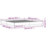  Okvir za krevet boja hrasta 180x200 cm konstruirano drvo | shoptok.hr