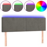 Maison Chic led posteljno vzglavje - vzglavna omarica - nočna omarica temno sivo 144x5x78/88 cm žamet, (21709599) | Shoptok.si