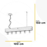 Lesnina XXXL VISEČA SVETILKA 100/9/150 cm E27 | Shoptok.si