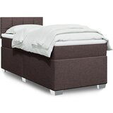 vidaXL Box spring postelja z vzmetnico temno rjava 80x200 cm blago Cene