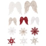 RAYHER Okraski iz filca Snežinka, zvezda, krila, 3,5-5,4 cm, 11 kosov, (22005943) | Shoptok.si