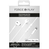 Oem FORCE PLAY, Ušesne slušalke Lightning z ojačano zasnovo, Bela, (5000231640) | Shoptok.si