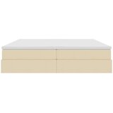 Krevet s madracem i skladištem Krema 200 x 200 cm Poliester | Eponuda.com