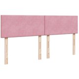 vidaXL Box spring postelja z vzmetnico roza 180x200 cm žamet | Shoptok.si
