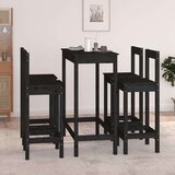  Barska garnitura 5-delna črna trdna borovina, (21001796) | Shoptok.si