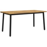  Stol za blagovanje s prirodnim rubom 140 x 90 x 75 cm Bijela | shoptok.hr