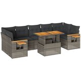 8-dijelni set vrtnih sofa od poliratana s jastucima sivi bagrem | shoptok.hr