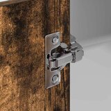 vidaXL Viseča omarica Riga Dimljen hrast in bela 57 x 57 x 80 cm | Shoptok.si