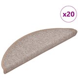  Prostirke za stepenice 20 kom 56x17x3 cm svijetlosmeđe poluokrugle | Shoptok.si