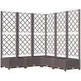 Maison Chic Cvetlično korito - Cvetlični Lonec z oporno mrežo rjavo 120x120x121,5 cm PP, (21788527) Cene