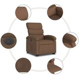  Električni naslonjač na podizanje od tkanine smeđi | shoptok.hr