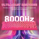 Attack Shark gaming tastatura R82HE magnetic Switches/8KHz/RT/Snap tap/dks/mt/tgl/pink countur | Eponuda.com