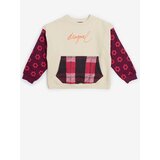 Desigual Pink-Beige Girls' Sweatshirt Belinda - Girls Cene