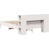 vidaXL Knjižna postelja brez vzmetnice bela 135x190 cm trdna borovina | Shoptok.si