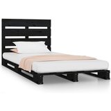 Posteljni okvir črn 75x190 cm trdna borovina 2FT6, (20738912) | Shoptok.si