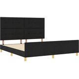  Krevetna konstrukcija s uzglavljem Crna 180 x 200 cm tkanina | Eponuda.com