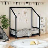  Za dječji krevet crni 70 x 140 cm od masivne borovine | shoptok.hr
