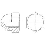  Metalna matica SLIJEPA DIN 1587 M6 ZN | shoptok.hr