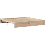  Okvir kreveta bez madraca 200 x 200 cm od masivne borovine | shoptok.hr