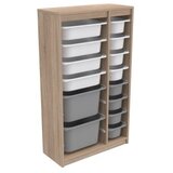 Hanah home višenamenske police montana xs 2D4N8U sonomo white grey | ePonuda.com