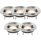 LUEDD Komplet 5 zatemljivih LED žarnic G53 AR111 12W 600lm 2700K | Shoptok.si