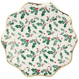 Meri Meri Papirnati krožniki za enkratno uporabo v kompletu 8 ks Holly Pattern – Cene