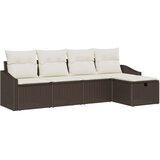  Set vrtnih kauča s jastučićima smeđi poli ratan | shoptok.hr