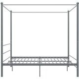  Okvir za krevet s nadstrešnicom sivi metalni 180 x 200 cm | shoptok.hr