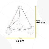 Lesnina XXXL VISEČA SVETILKA 73/15/90 cm E14 | Shoptok.si